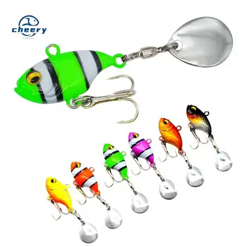 CHEERY New 14g VIB Tail Vibration Bait Spinner Spoon Sinking Lure Fishing Tackle Pesca Spinning Balance Rotating Metal Jig – Metal Jig – view 2