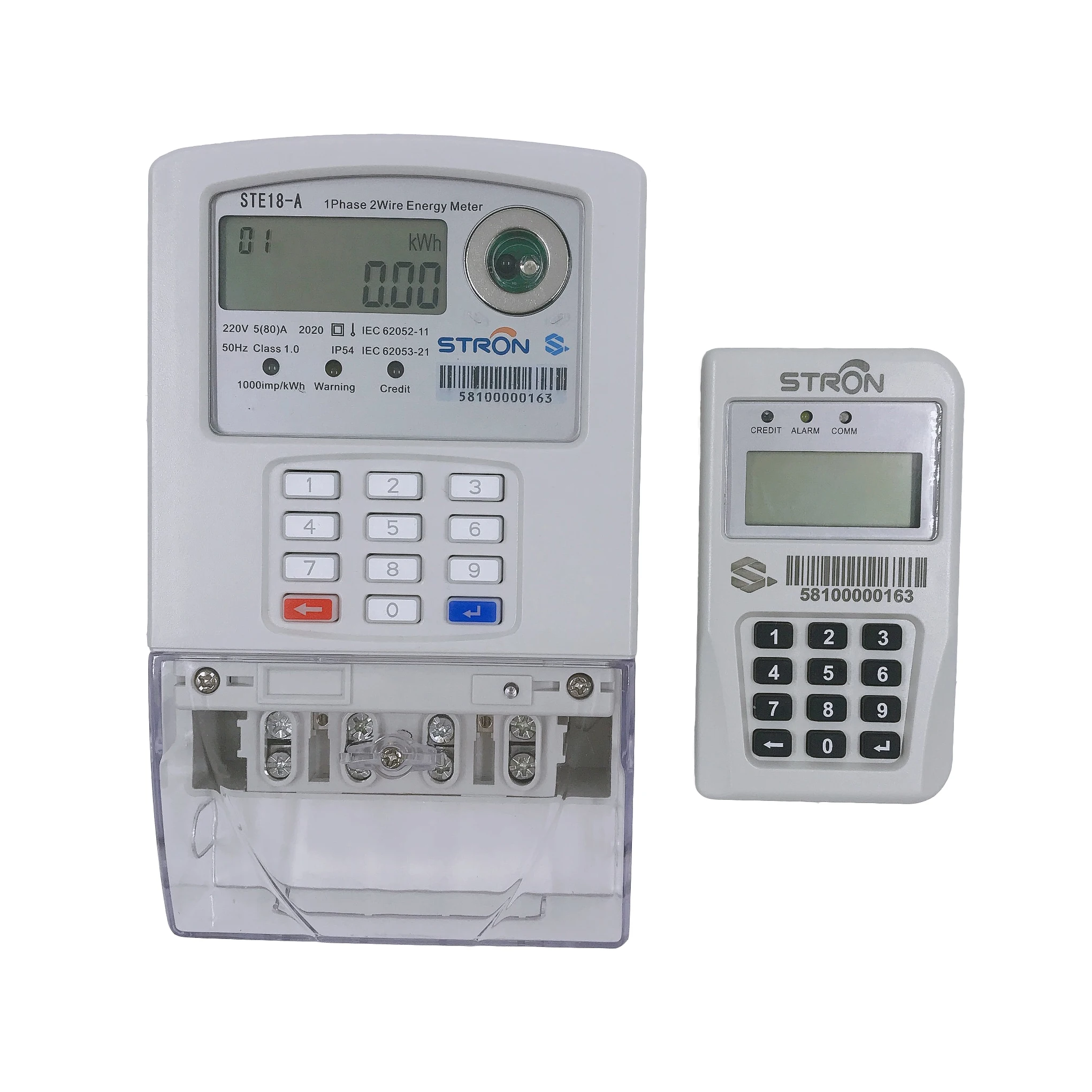 STS Standard RF Split Keypad CIU and Single Phase Prepayment Smart Energy Meter Communicate with LORA-RF - Famidy.com