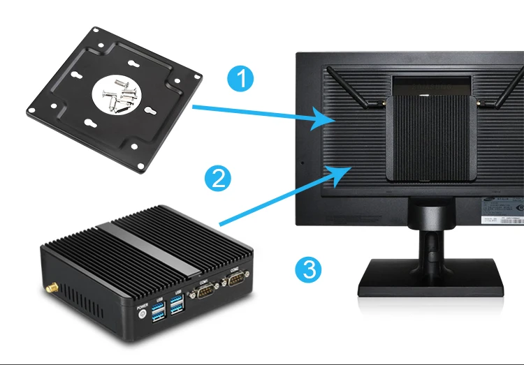 Industrial Mini Pc Core I5 5200U Hackintosh Two Ethernet Minipc Desktop Computer