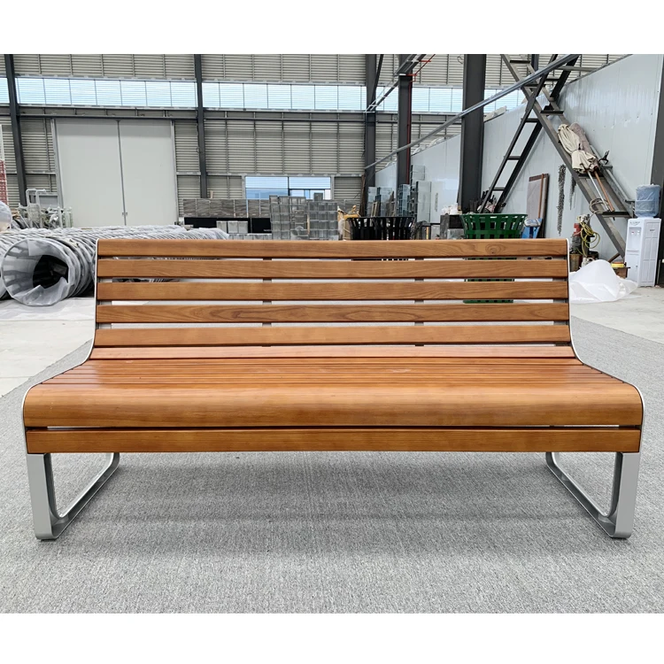 ベンチ 木製 引取歓迎 未使用・引き取り歓迎木製ベンチ クッション付き