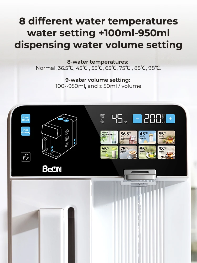 Reverse Osmosis System Countertop Instant Hot Electric Water Dispenser and Purifier