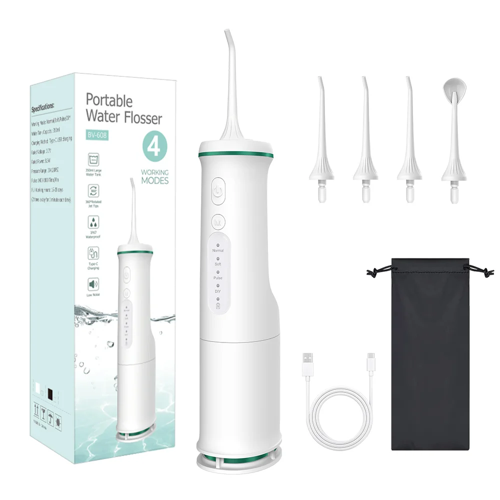2023 New Improved Movement Low Noise Electric Floss Dental Plaque Cleaning Water Jet