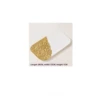 Assiette plate rectangulaire effet pierre semi-blanc 8 pouces