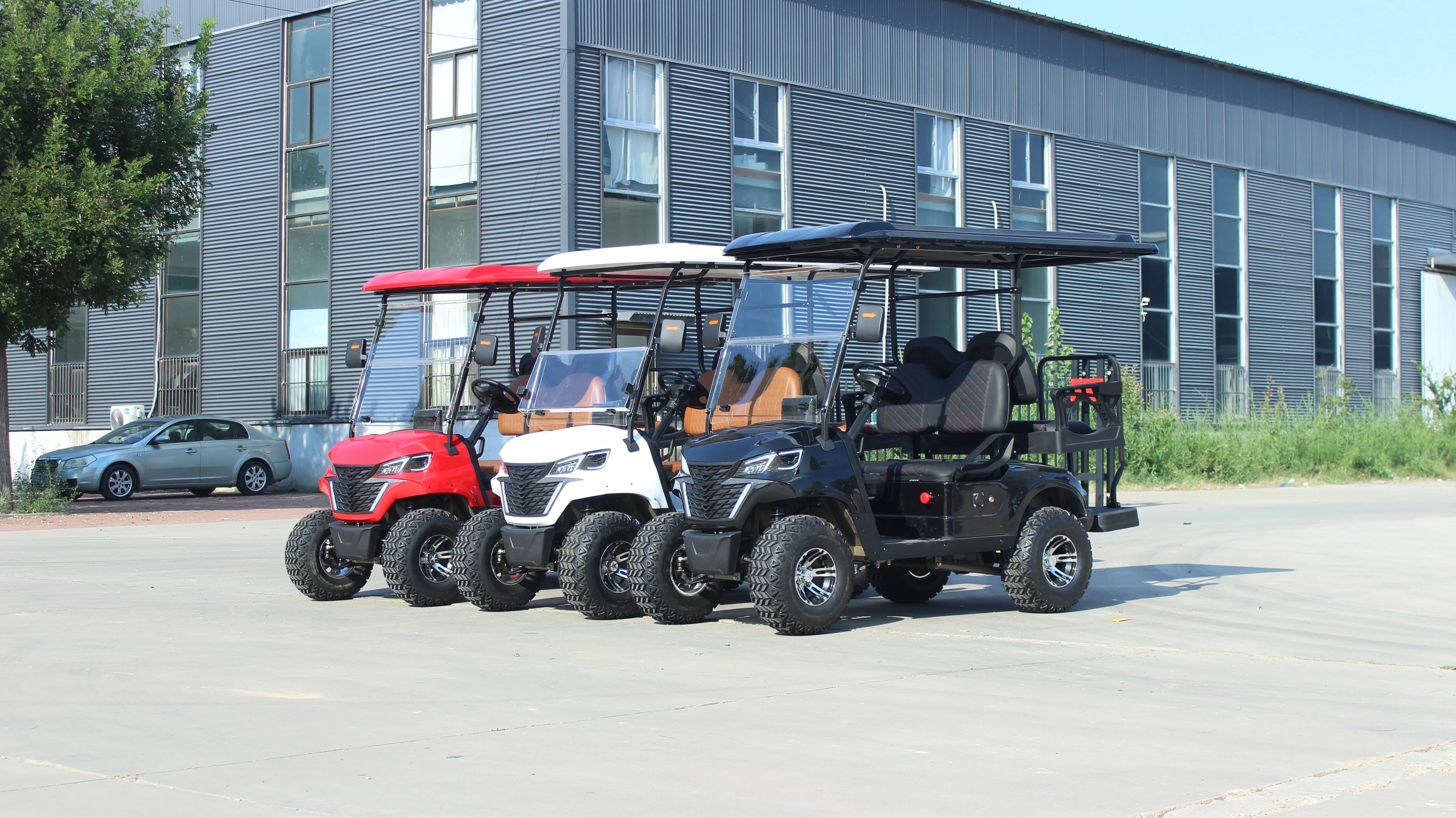 Shuncha Brand Latest Design 4 Person 72v Electric Lifted Golf Cart Off