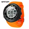 8 Black Case White Dial Orange Band