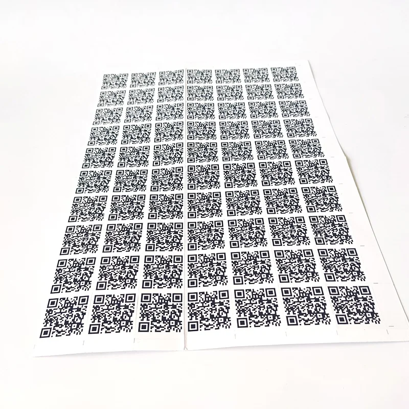 Factory Cheap Custom Reusable Barcode Qr Code Sticker Printing