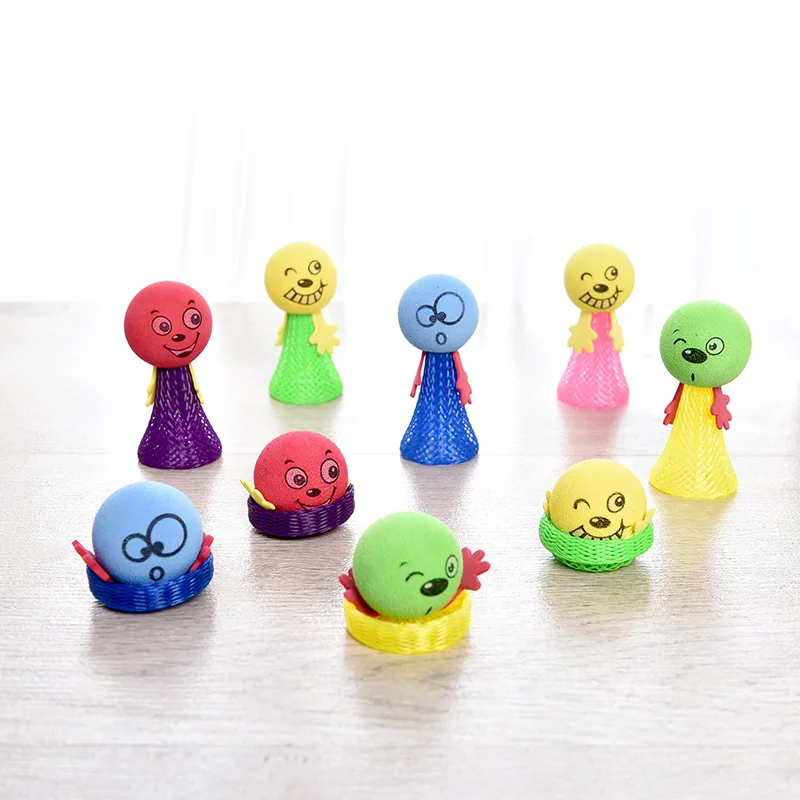Bouncing Elf Spring Man Bouncing Funny Toys Jumping Dolls Kids Bouncing Spring Stress Relief Toys