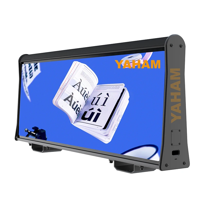 3G 4G Wireless Control P2.5 P2.96 Taxi Top Led Display/Car Top Sign/ LED Advertising 960x320mm Double Sided Car Roof Top