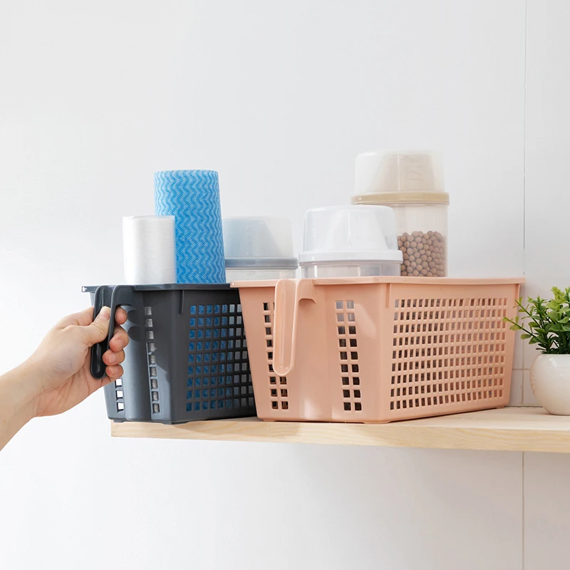 Дренажная корзина с ручкой, многофункциональная пластиковая Бытовая корзина для хранения, кухонная корзина-Органайзер
