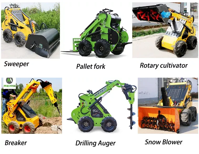 European and American Hot Sale Mini Skid Steer Loader Walking Behind Loader Small Tractor with CE/EPA/Euro V Certificate