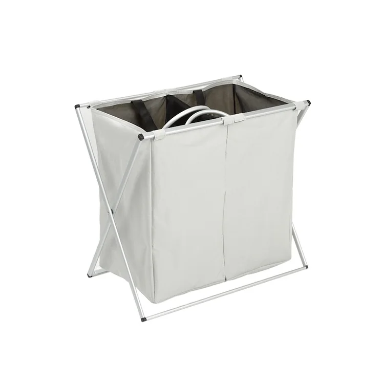 Большая Складная легкая стальная корзина, корзина для грязного белья из ткани Оксфорд, органайзер для грязного белья с опорой