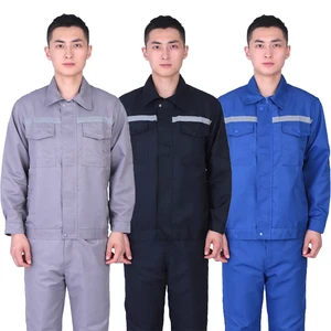 Wholesale Custom Construction Reflective Safety Worker Uniform Labor Suit Work Clothes Coverall Overall Workwear Set