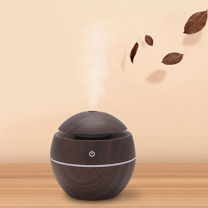 USB Portable 130ml Mini Cool Mist Humidifier Tabletop Ultrasonic Air Aroma Diffuser Electric Waterless 1-Year Quiet Plastic