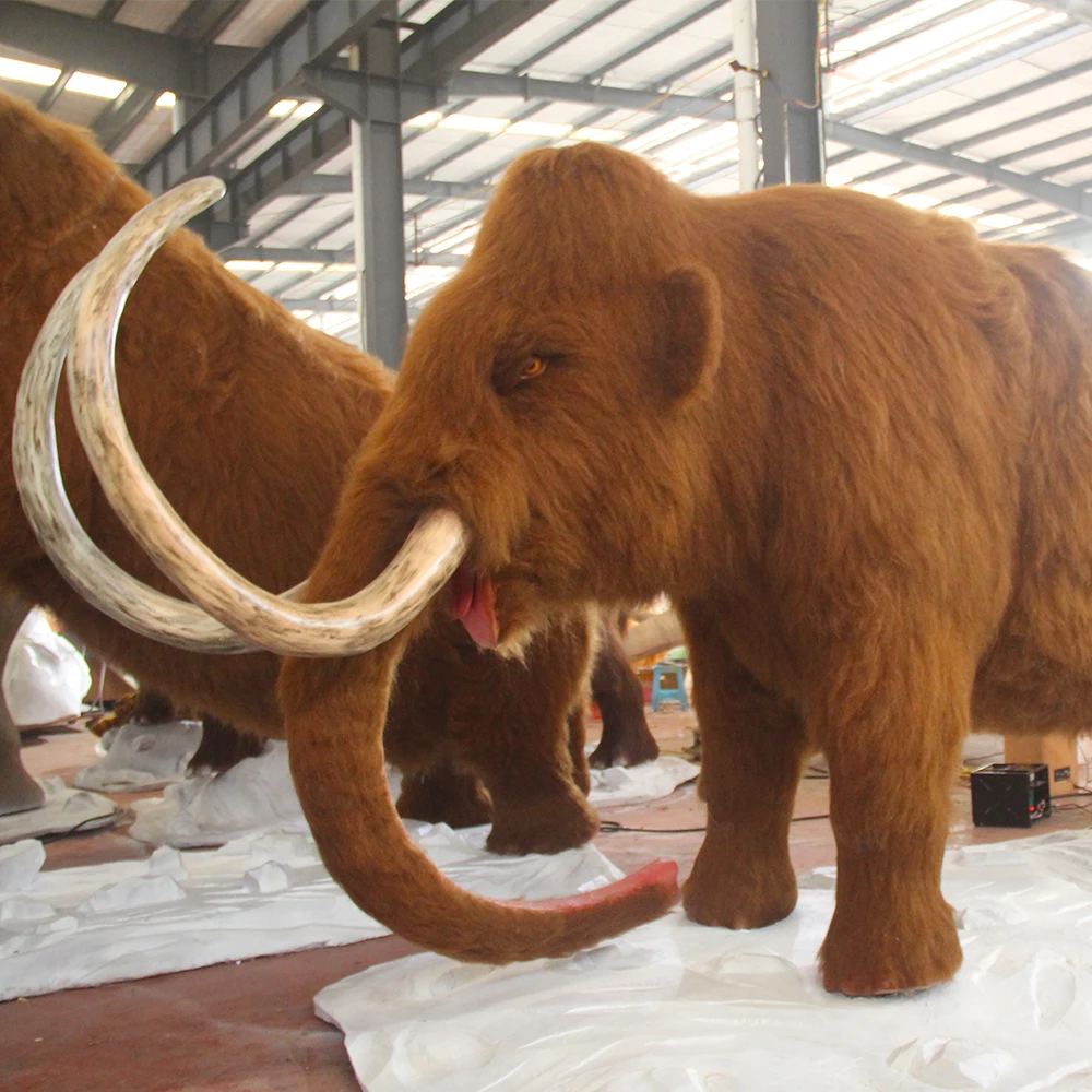 マンモス　マンモス置物 屋外公園動物像本物の生きている動物アニマトロニックマンモス