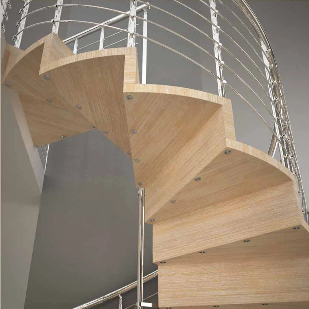 Stainless Steel Central Stringer Kit Cantilever Stairs Round Spiral Stair