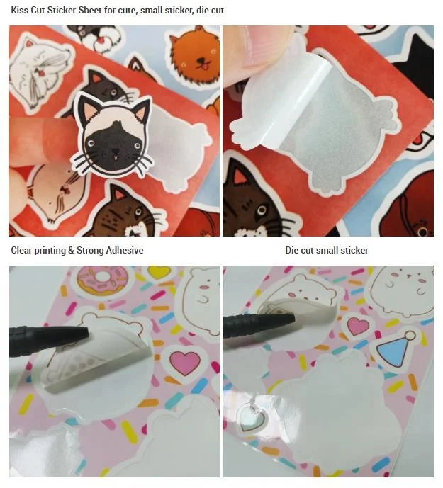 Размер A6 бумажная наклейка матовая клейкая печать виниловая Водонепроницаемая этикетка пользовательская kiss