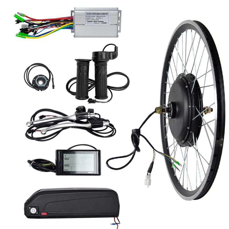 Kit bici elettrica 48v 1000w con Display LCD integrato ruota