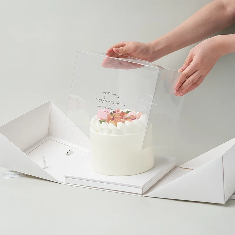 Round Transparent Cake Box - Custom Sizes & Logo Printing