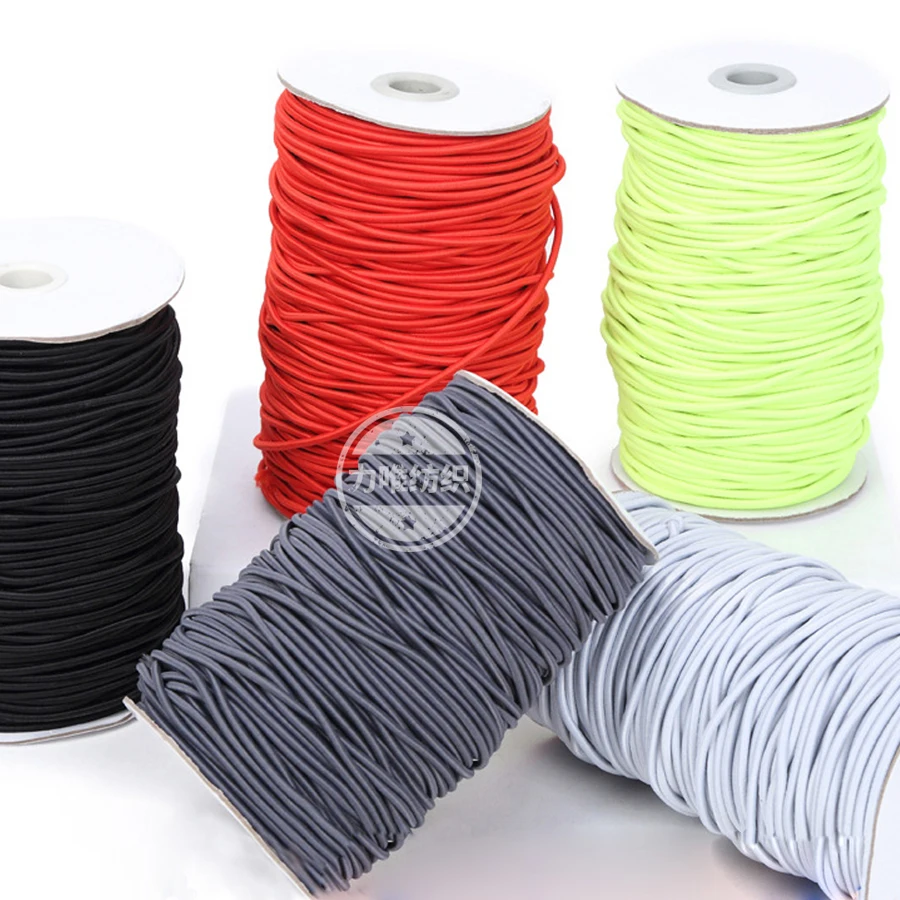 Good Round Black And White Colors Elastic Cord Tying Hair Bags Clothes Elastic Bands Buy Round