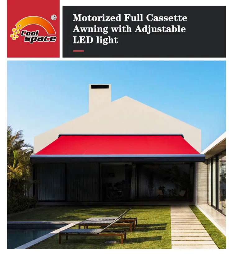 Awning 4x2m 4x3m 5x3m 6x3m Full Sizes Motorized Awnings Retractable