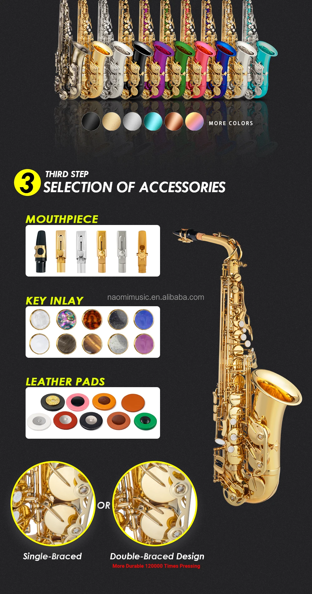 Oem Saxophone Soprano Sax Alto Tenor Saxophone Baritone Wholesale Price