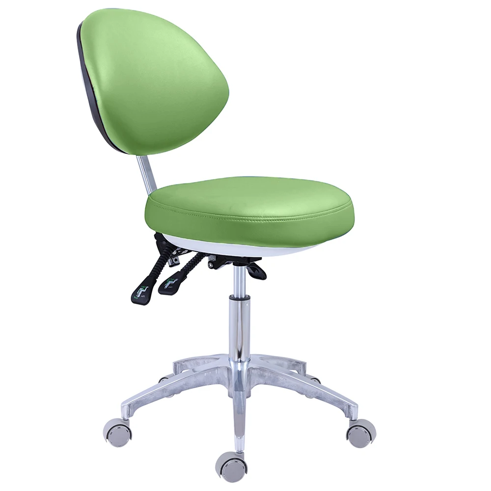 Medical Spa Stool Doctor Dentist Office Desk Rolling Seat Cushioned Back Chair 