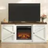 Blanc rustique + marron miel