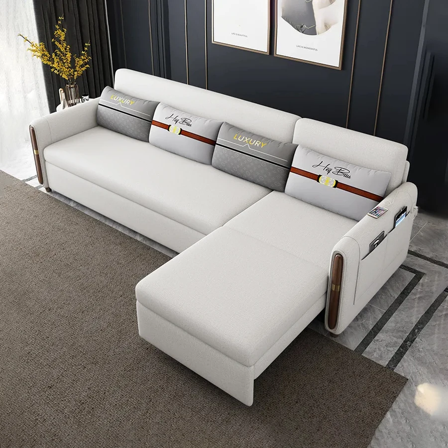 Multipurpose Living Room Pull Out Sofa Set Furniture Modern Fabric