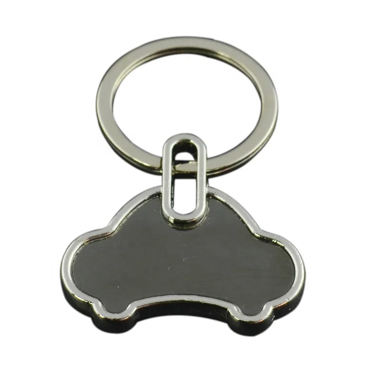 Promotion Car Shaped Metal Keyring Printing Both Side logo