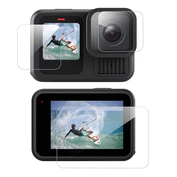 TELESIN Protective Film for GoPro 13 Camera HD Transparent Screen Lens Full Coverage Protective Tempered Film Set