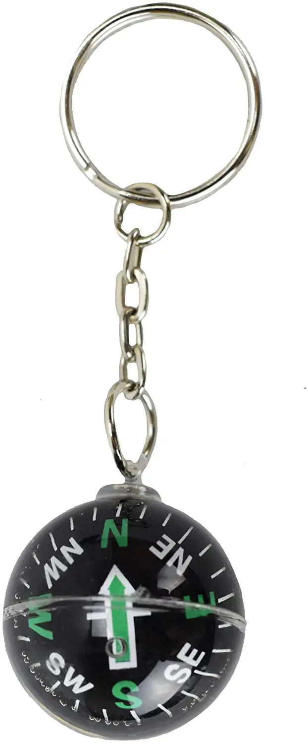Outdoor Ball Compass Keychain Navigation Positioning Equipment for Hiking Camping Backpacking Great Gift