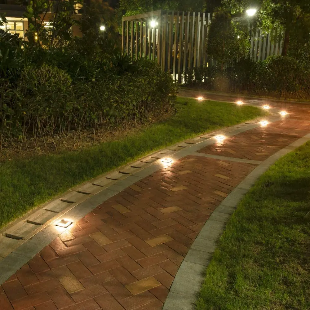 1PC Solar Deck Lights 6LEDs Outdoor Waterproof for Dock Pathway Driveway Garden