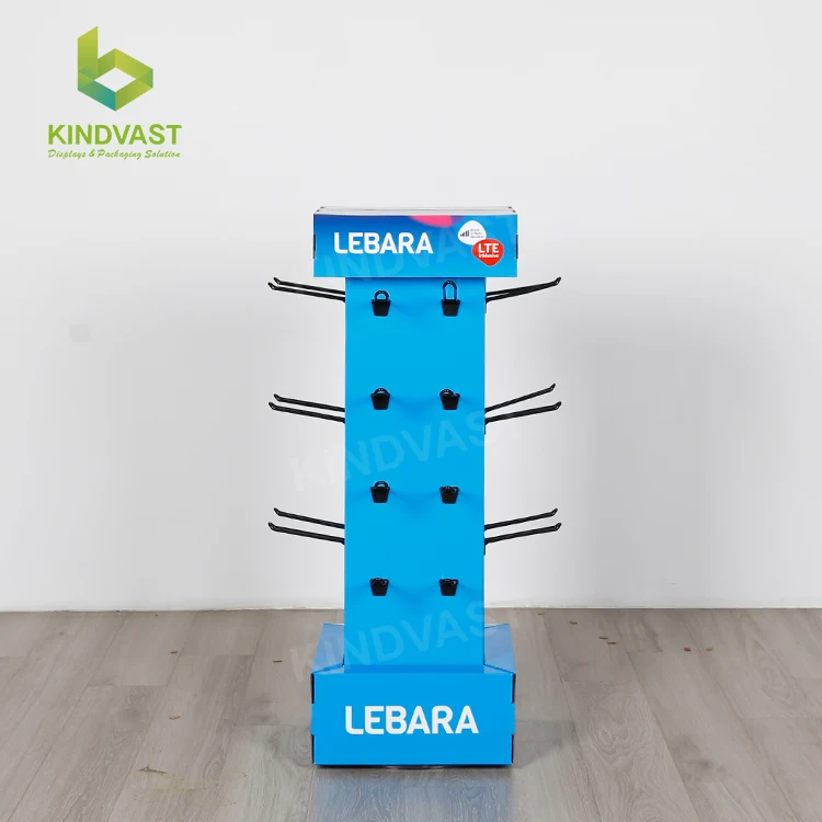 Snack Bubble Toy Floor Cardboard Display Stand for Newspaper