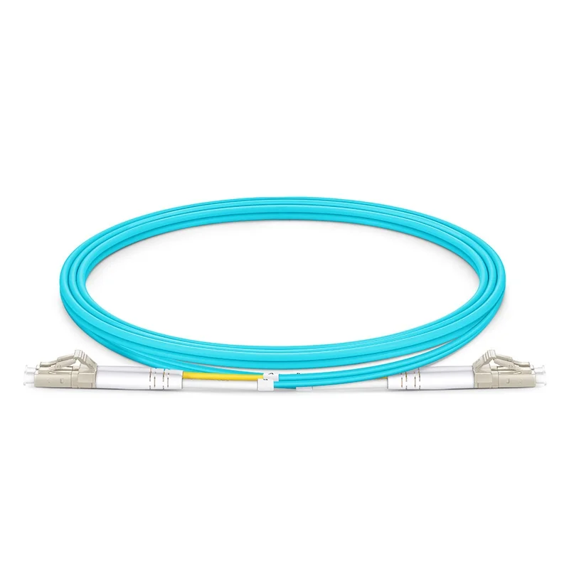 1m LC/UPC Duplex Fiber Optic Jumper with 50/125μm OM3 Multimode and 2.0mm Diameter for High-Density Cabling