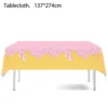 pink tablecloth(137*274cm)*1 pcs