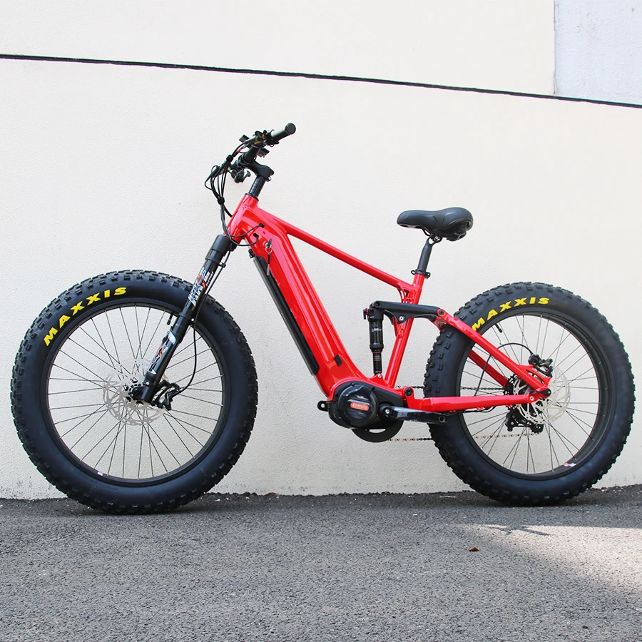 Sepeda Listrik Sepeda Gunung 1000W, Ebike Suspensi Penuh 11 Kecepatan Mtb