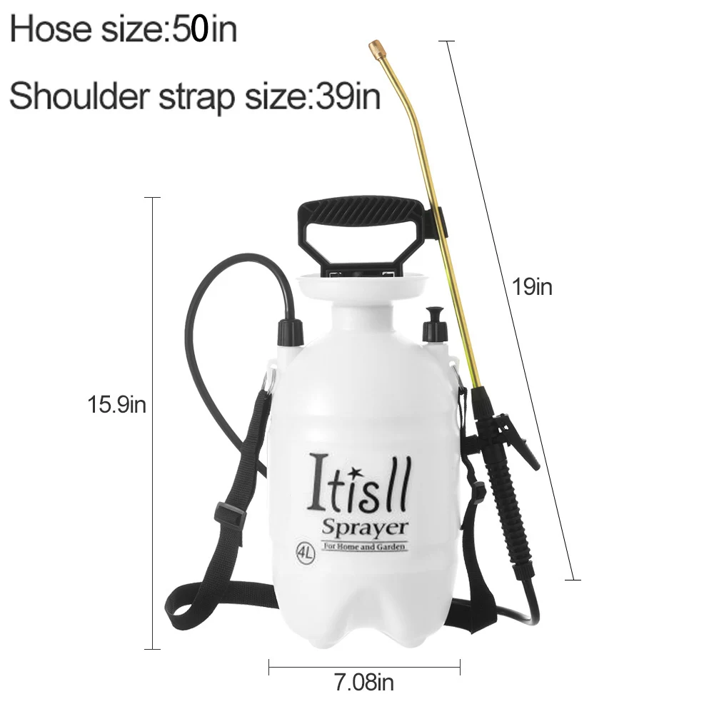 4l Knapsack High Pressure With Nozzle Backpack Pump Sprayer For Garden ...