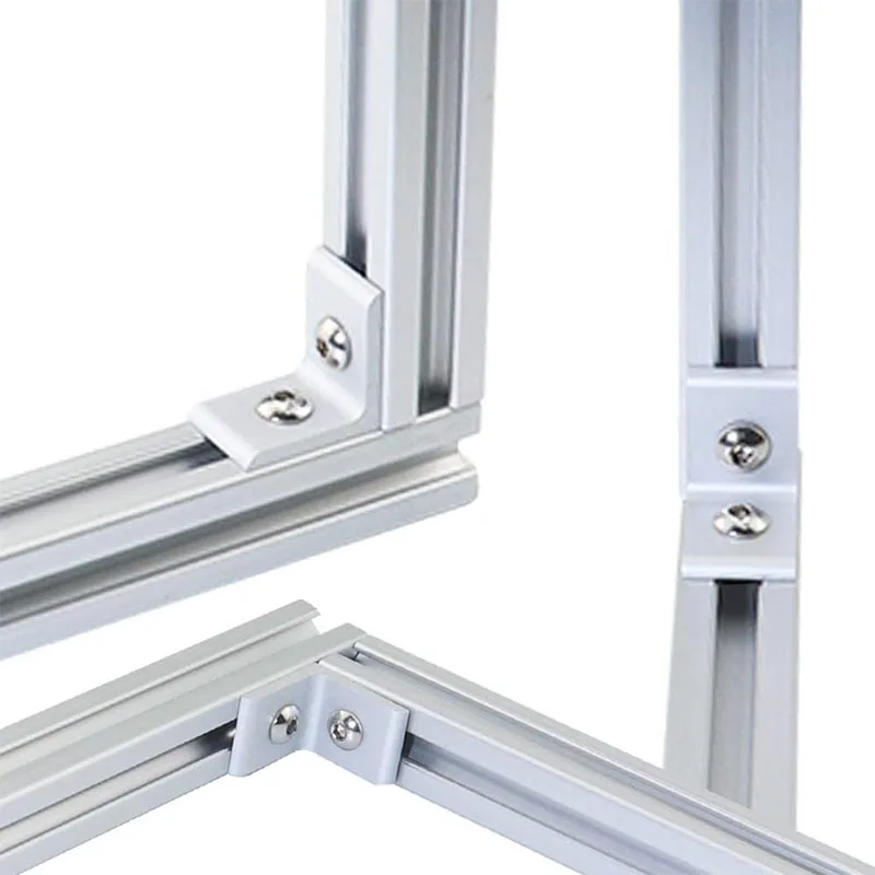 Custom Aluminium Flat Right Corner Connect Angle Bracket For 4040 2020