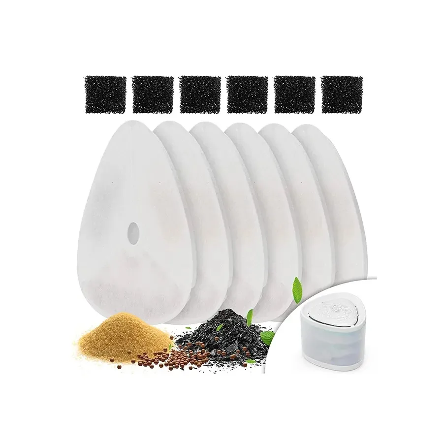 Petrust 6 Pack Filters for Ultra Quiet Pet Water Fountain Replacement Filters for Cat Water Fountain