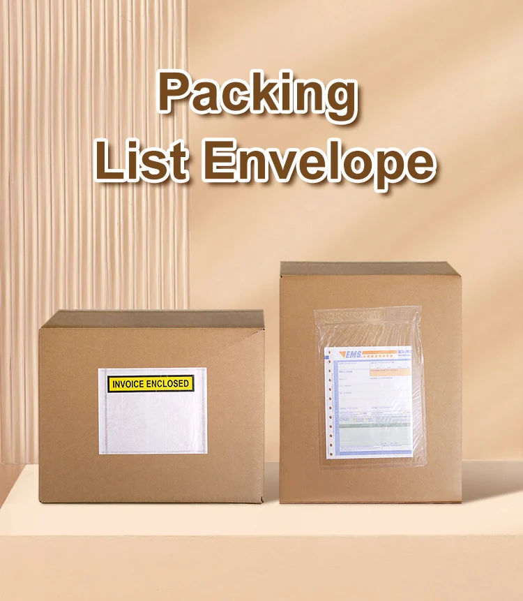 Self-adhesive Packing List Envelope Invoice Enclosed Pocket Plastic ...