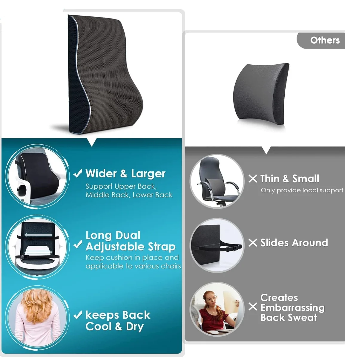 Lumbar Support Pillow For Office Chair Back Support Pillow Car Computer