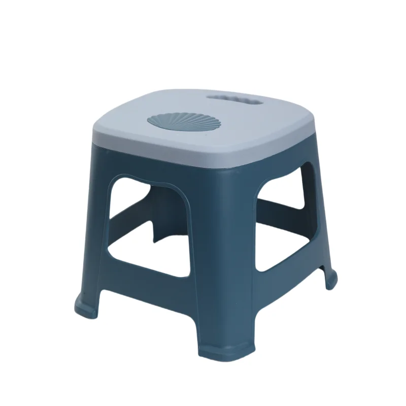 Factory Price Cute Design PP Plastic Stool Durable and Stackable Children's Stool in Shell Color for Living Room