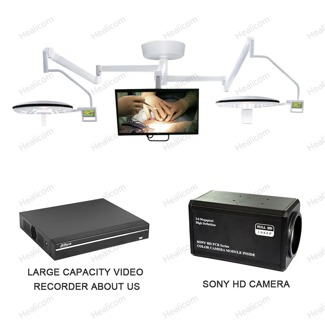 HLED-700/500A -TV 3 Arms LED Surgical Lamp Operation Theater Light with Video Camera