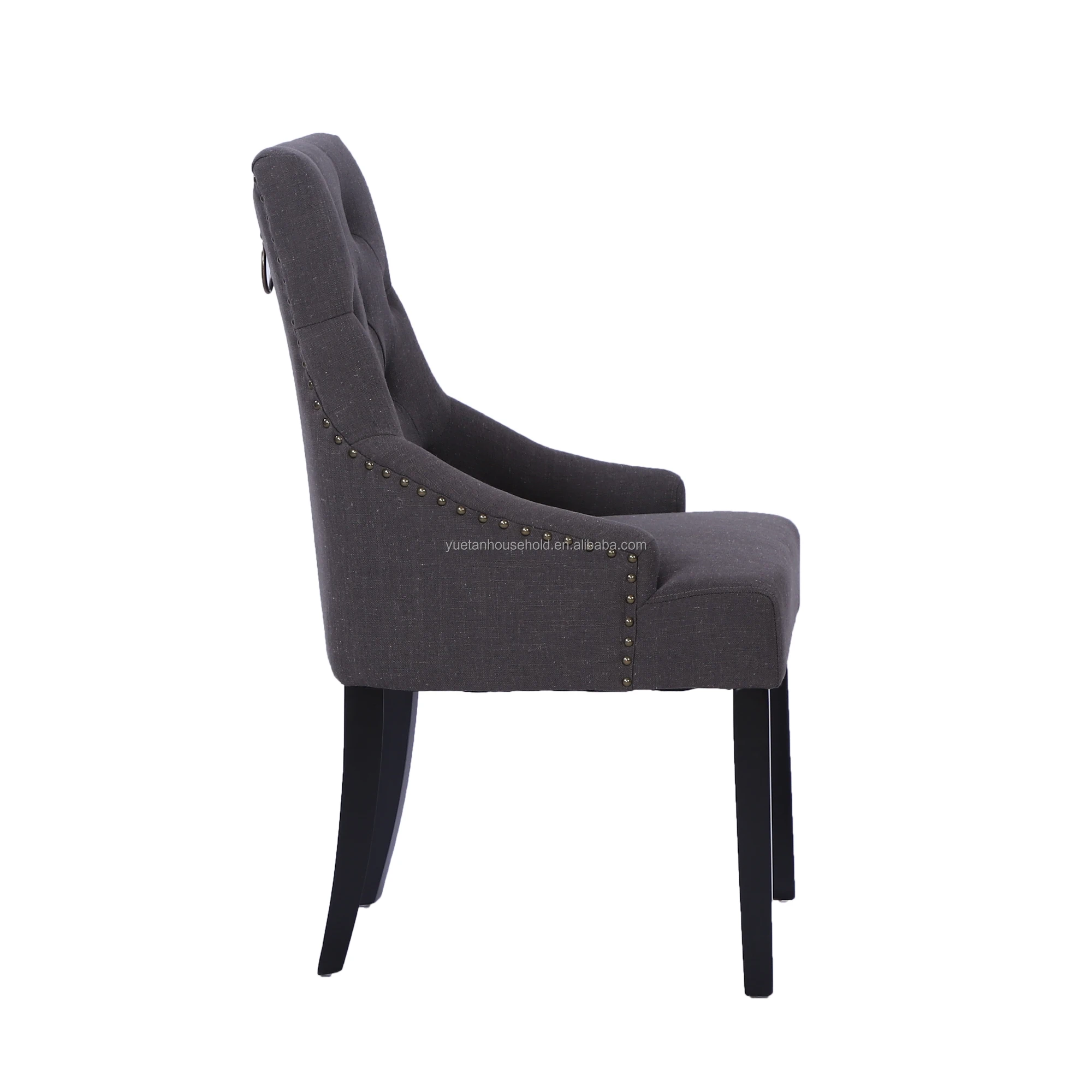 Promote Zhejiang Anji Factory Wholesale Modern French Dining Room Furniture Linen Fabric Dining