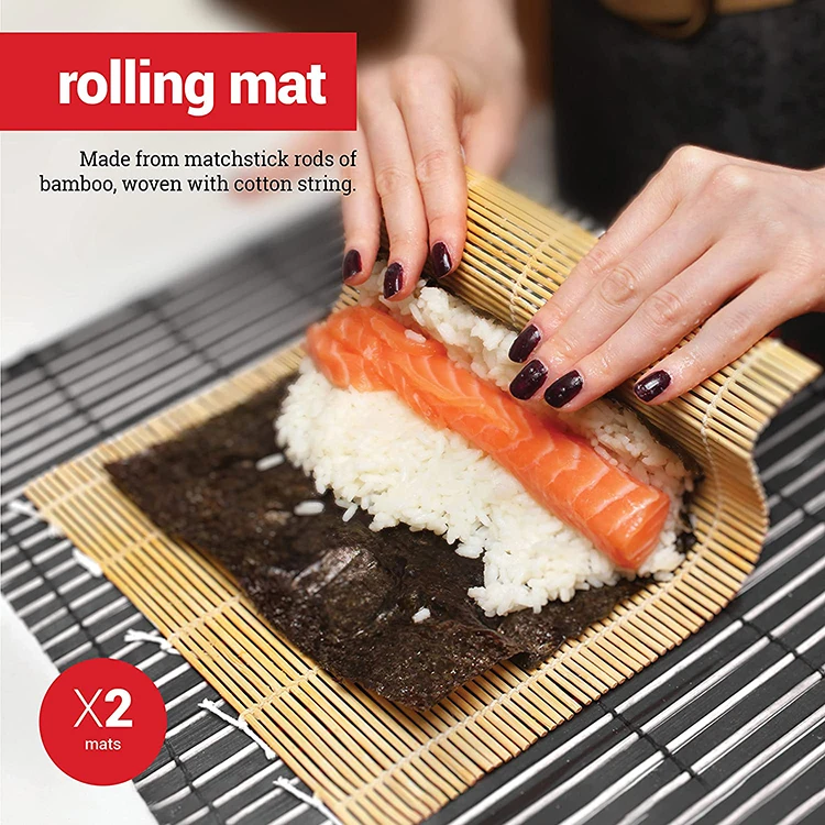Sushi Making Kit Beginners Culinarian Maker Roller Bamboo Mat Mold