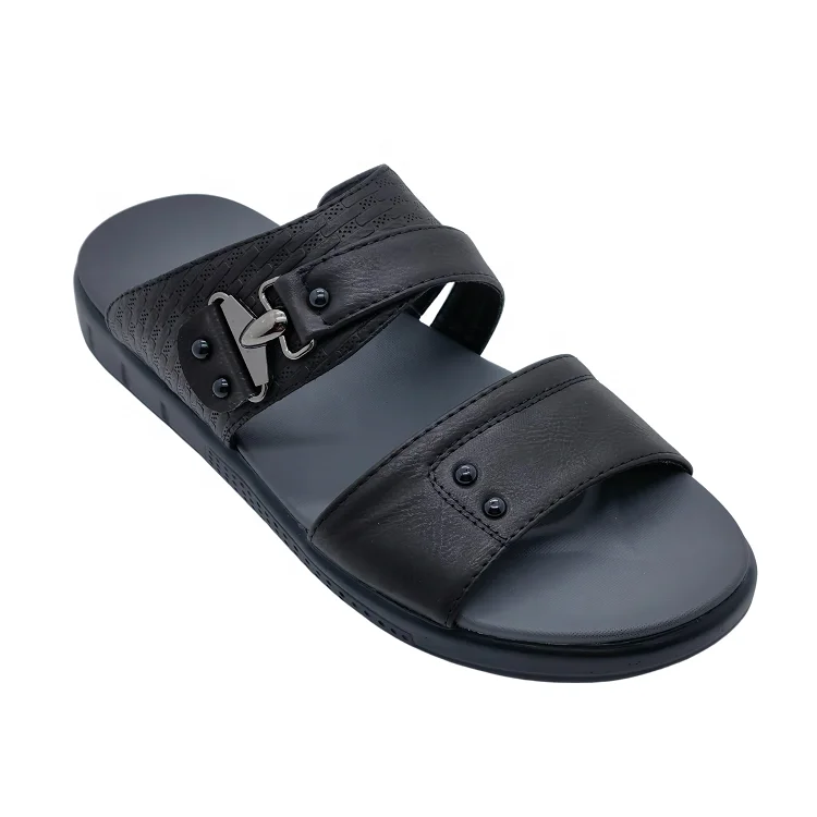 Arabic Style Men Breathable Beach Shoes Cool Slippers Leather Sandals ...