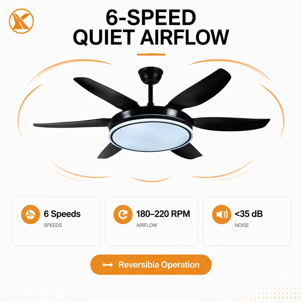 Ceiling Fan, LED, 6-Speed - detail 12