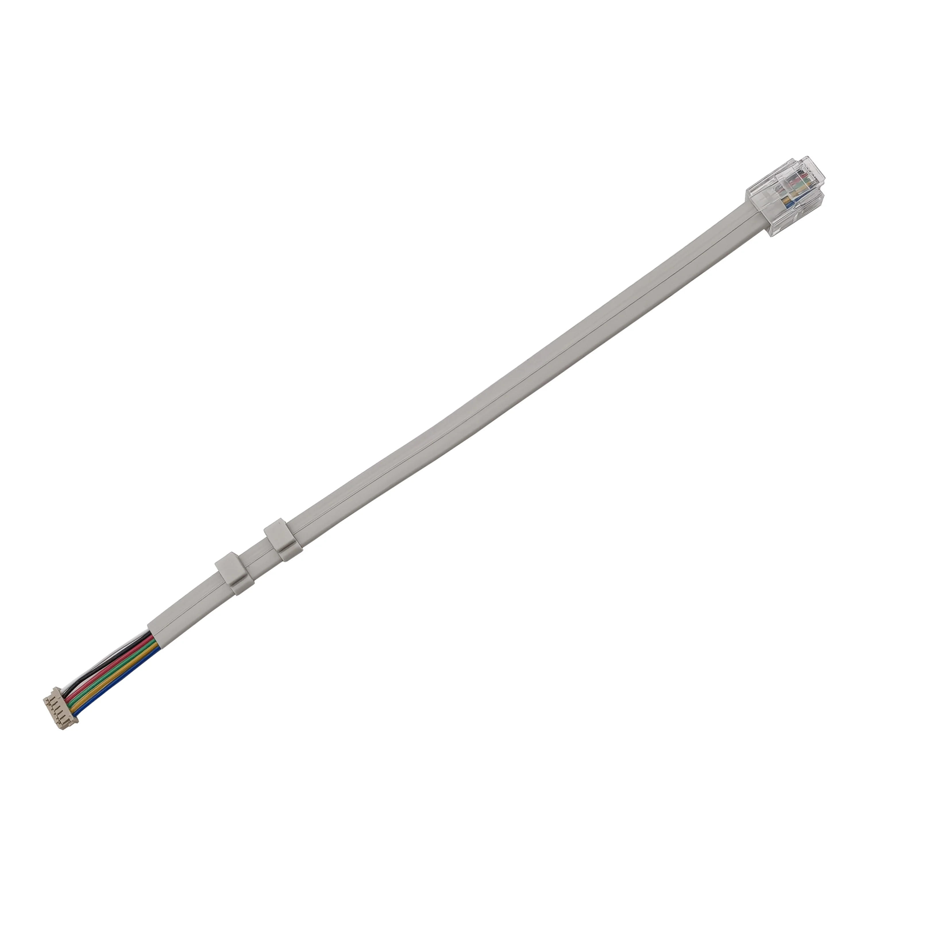 Jz RJ11 Flat Telephone Communication Cable 26AWG Copper Conductor 6P6C ...