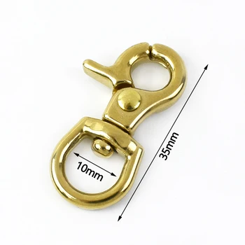 MeeTee ZK659 10mm Bag Accessories Alloy Brass Swivel Lobster