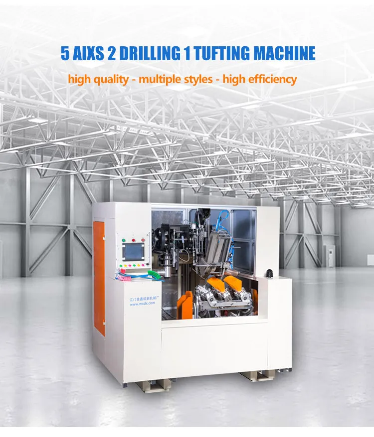 Scrubbing Brush Tufting Machine 5 Axis 2 Drilling and 1 Tufting ...